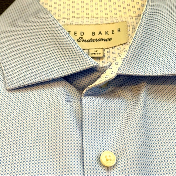 EUC, Ted Baker, Endurance, Beautiful blue and white, L/S button down, 17” 34/35 - Picture 4 of 10